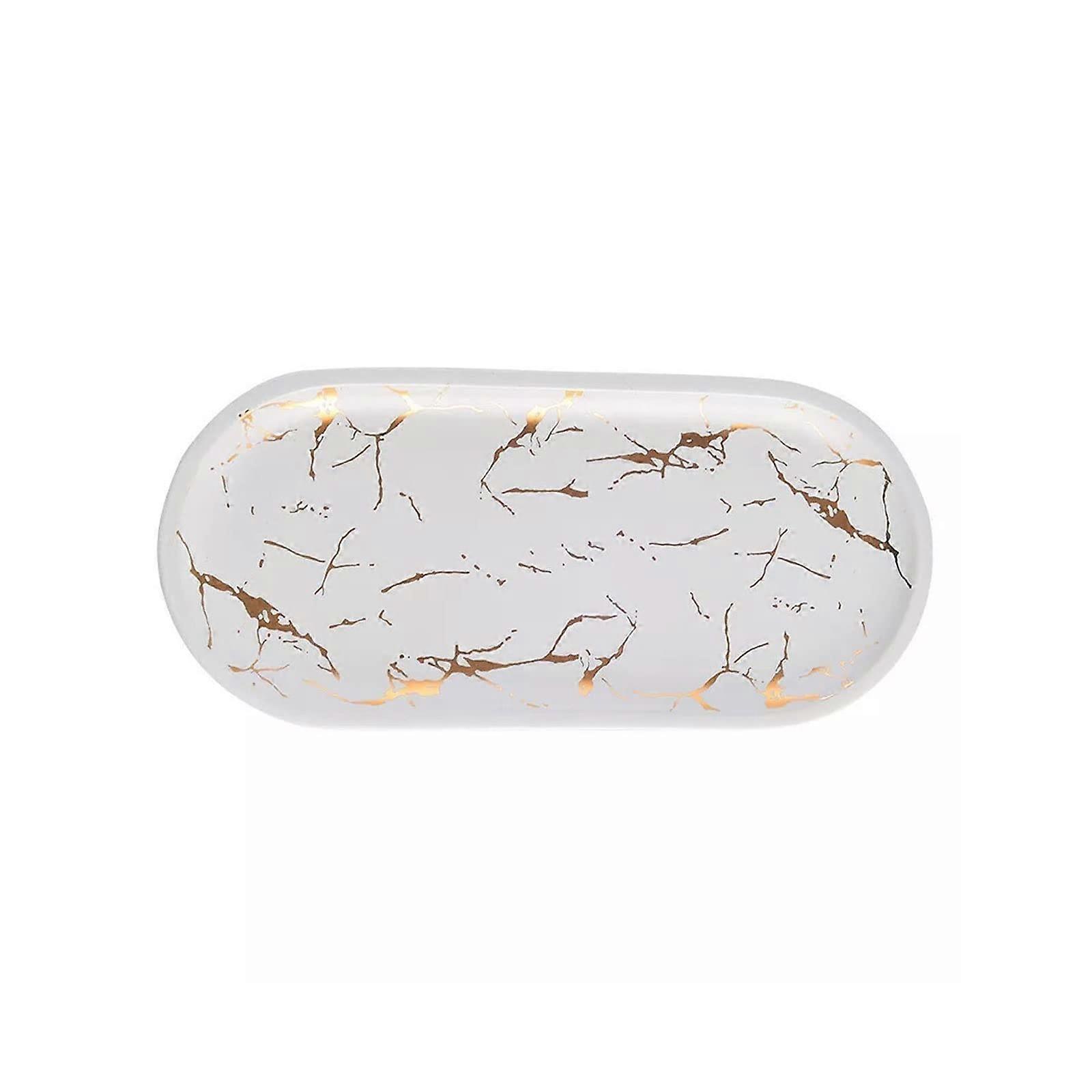 Ceramic Dinner Plates Marble Design Serving Trays Dishwasher Safe Dinnerware Set for Parties