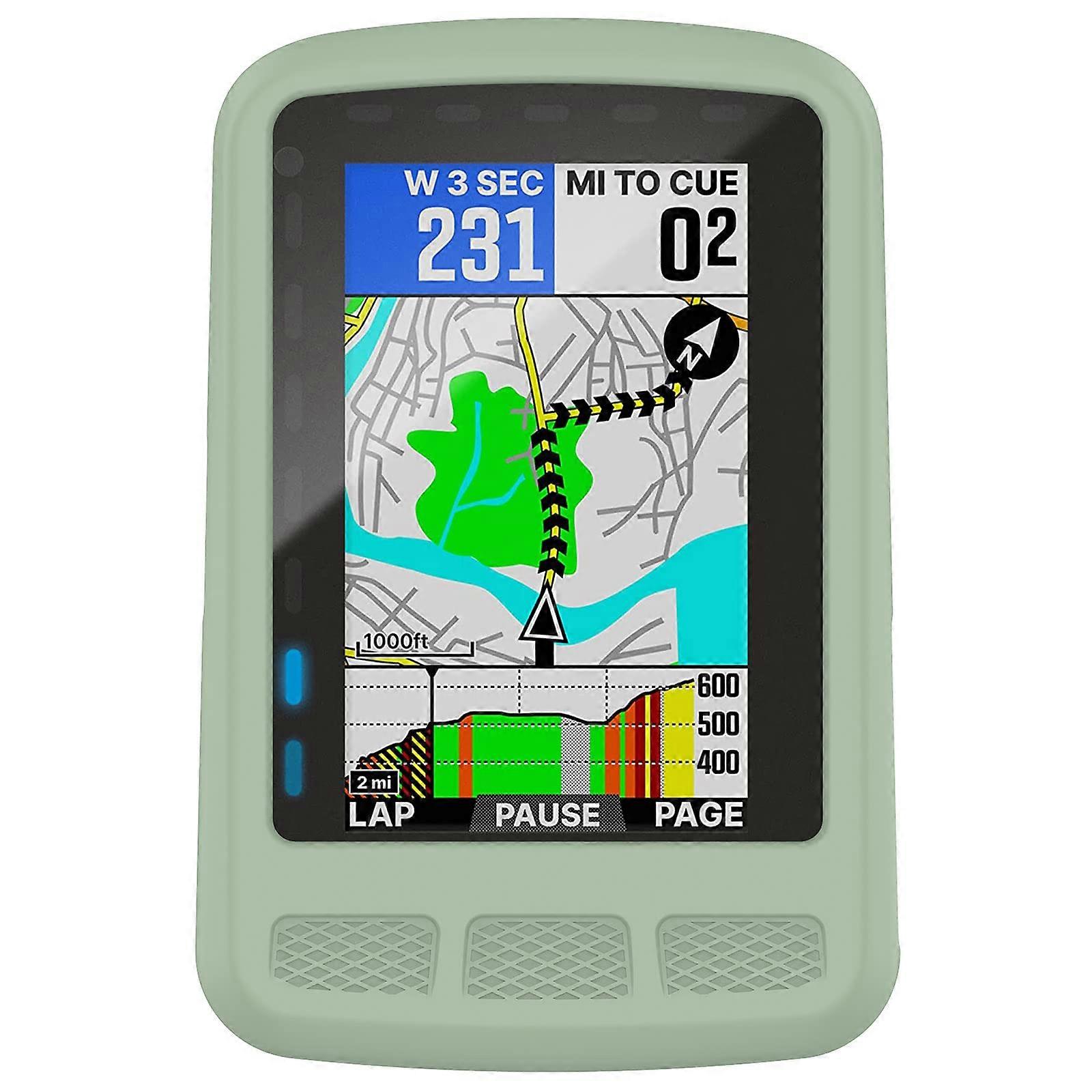 Green Shockproof Dustproof Silicone Cover Case for Wahoo ELEMNT ROAM WFCC4 Cycling Computer