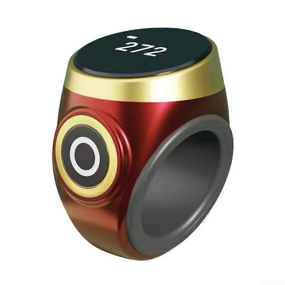 Digital Finger Counter Ring Waterproof Adjustable Rechargeable Smart Prayer Tally ABS Purple