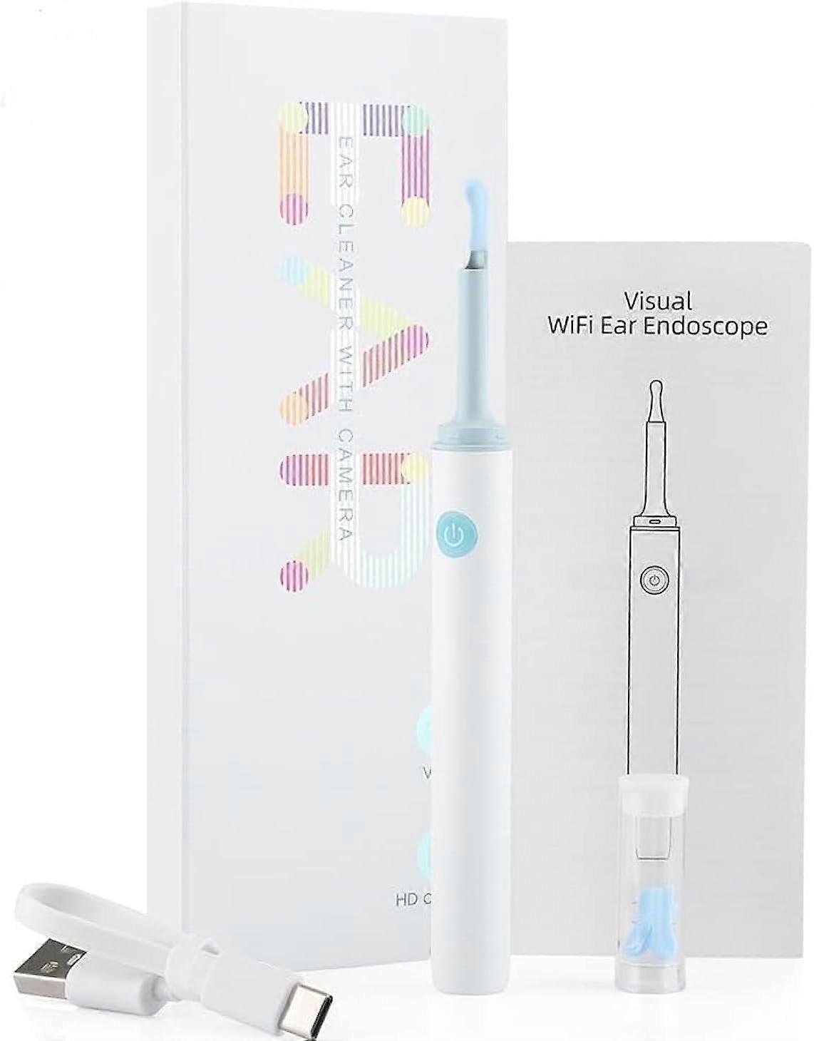 Ear Wax Removal Tool with HD Camera, LED Light and Soft Silicone Tip for iOS and Android