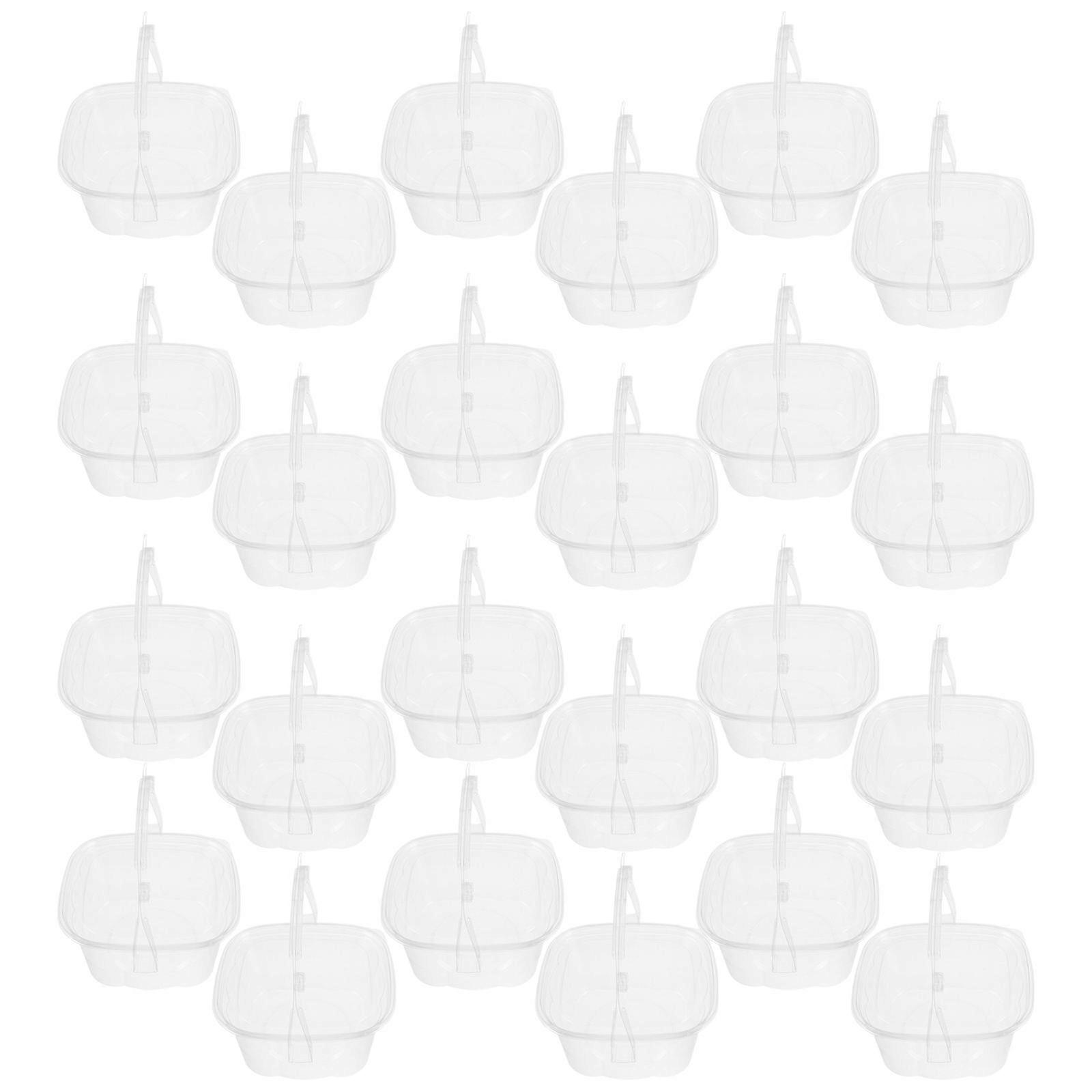 Fruit Cut Packaging Box Clear Take Out Containers for Storage 50Pcs Transparent Plastic