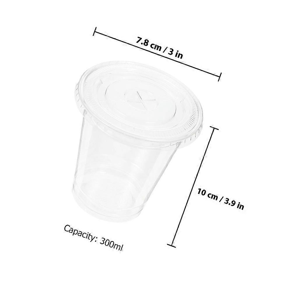 Transparent with Lids for Fresh Milk 100Pcs
