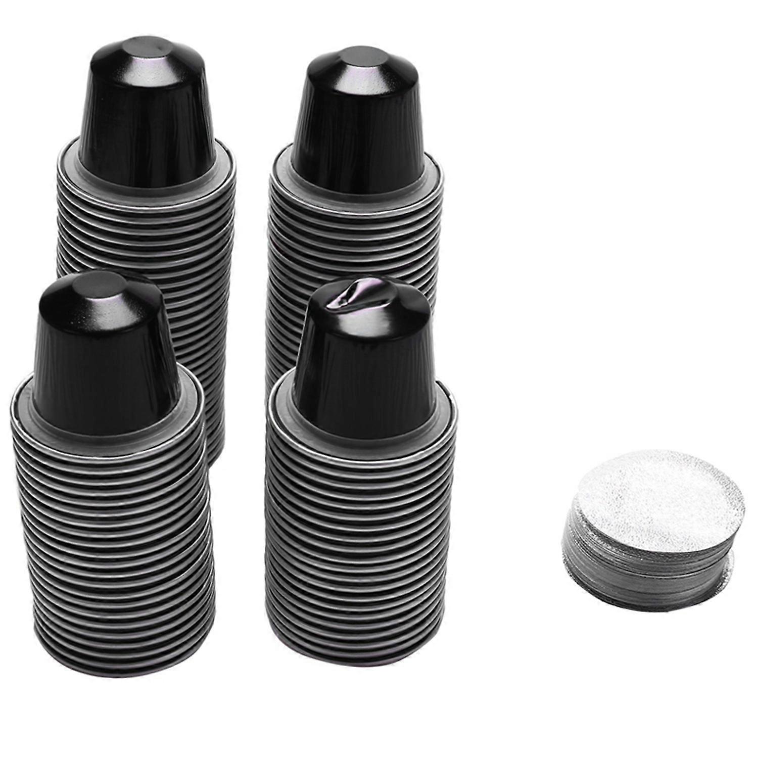 100 Sets Refillable Coffee Capsule Cup Disposable Pod for Automatic