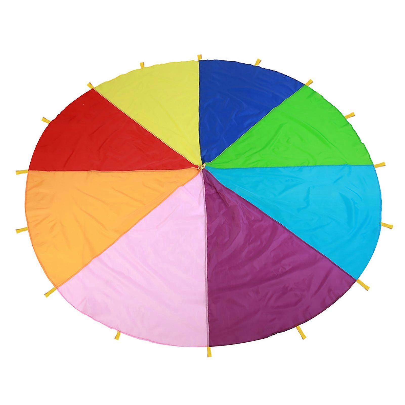 Kids Rainbow Parachute Multicolor Outdoor Play Exercise Development (3.6m)