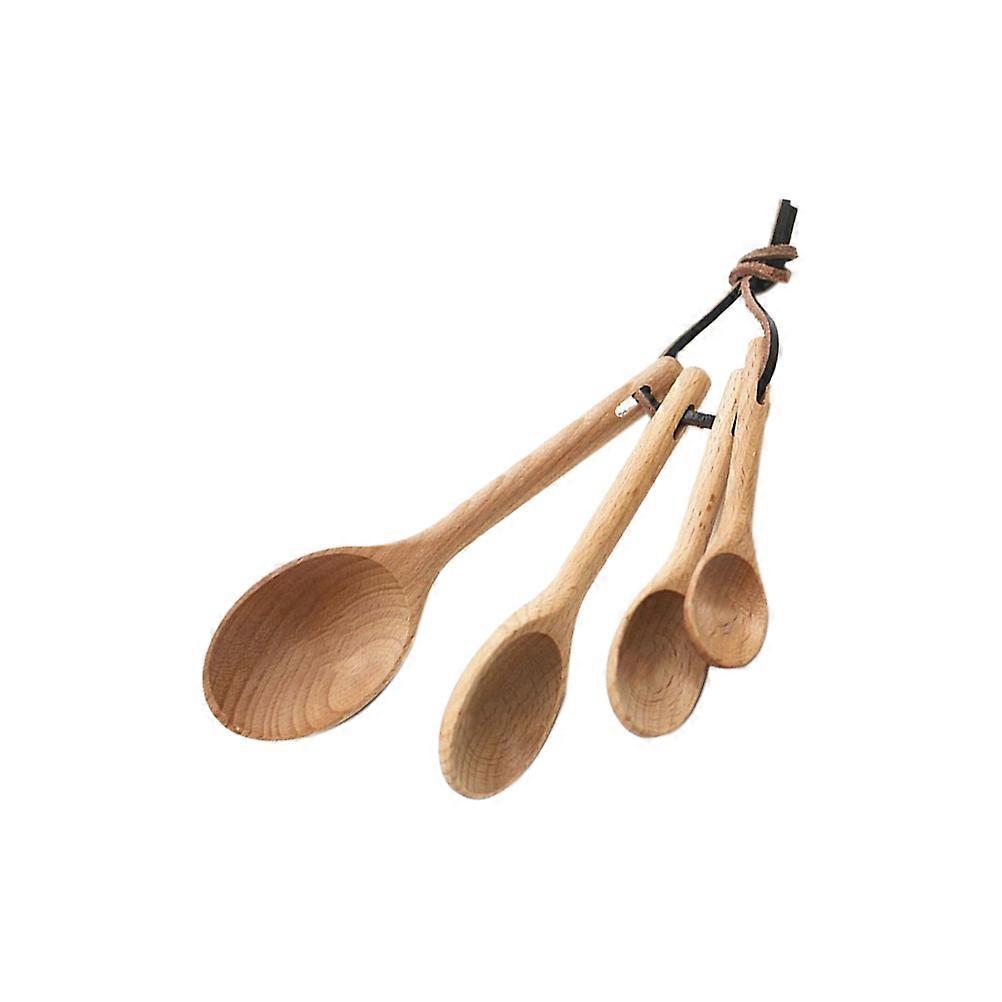 4pcs Beechwood Measuring Spoons