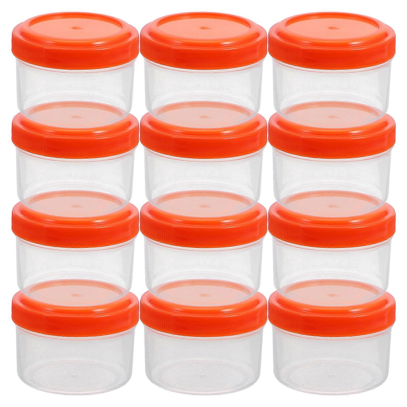 Small Dressing Containers Portable Sauce Container with Lid 36Pcs Clear Plastic