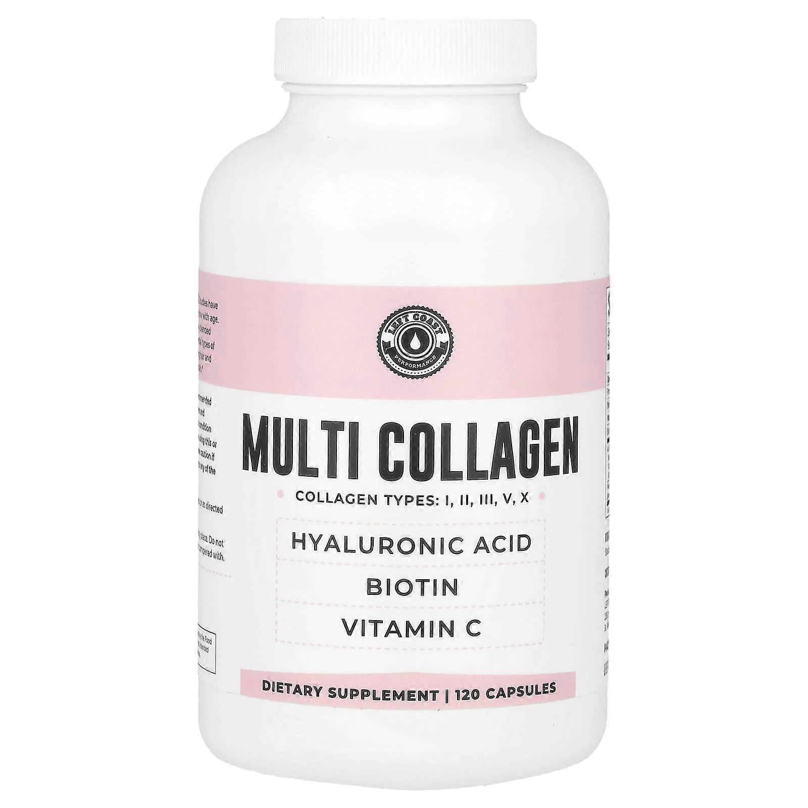 Left Coast Performance, Multi Collagen, 120 Kapslar