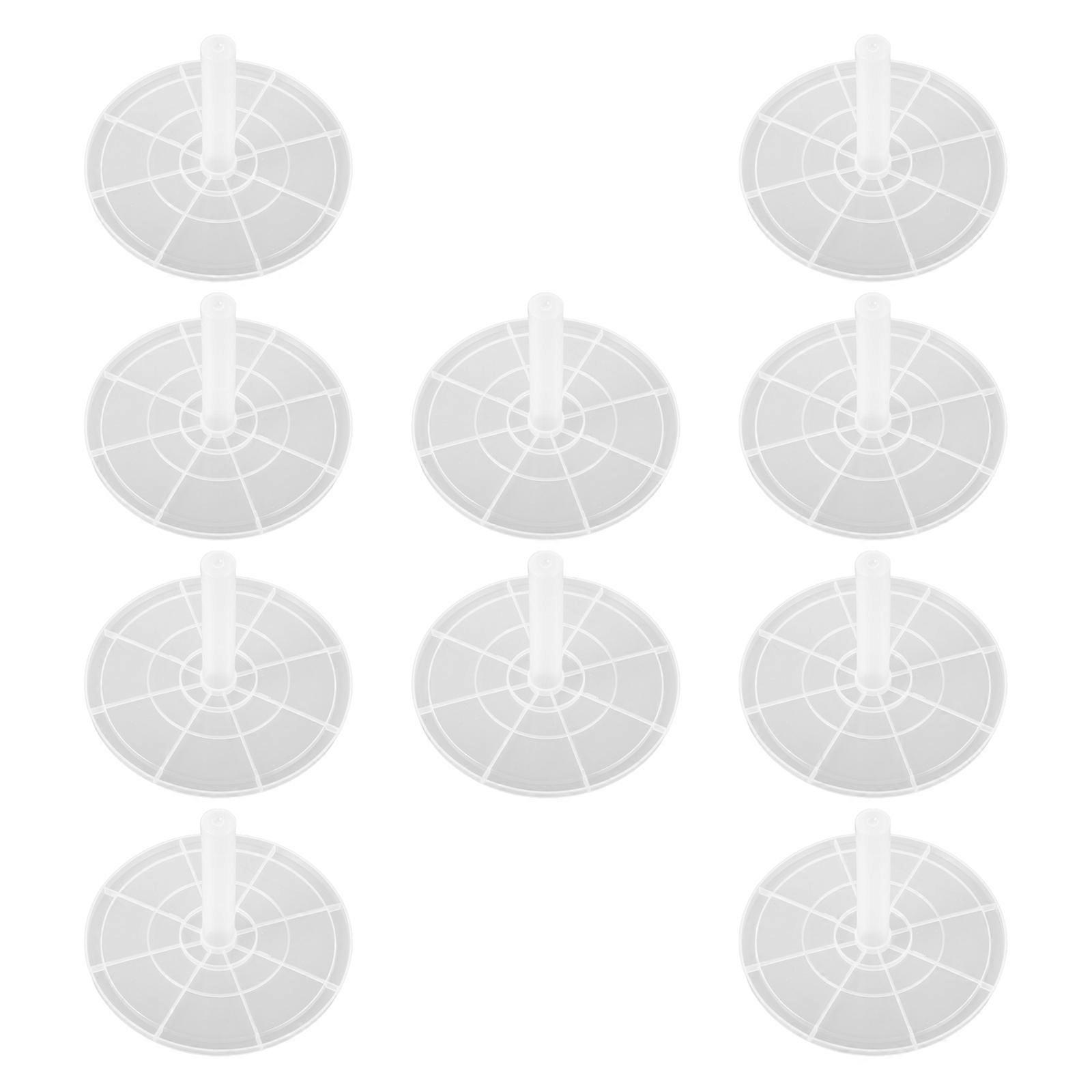 10PCS Empty CD Storage Bucket - Plastic DVD Column Holder- CD Storage Rack- Disc DVD Containers Organizer