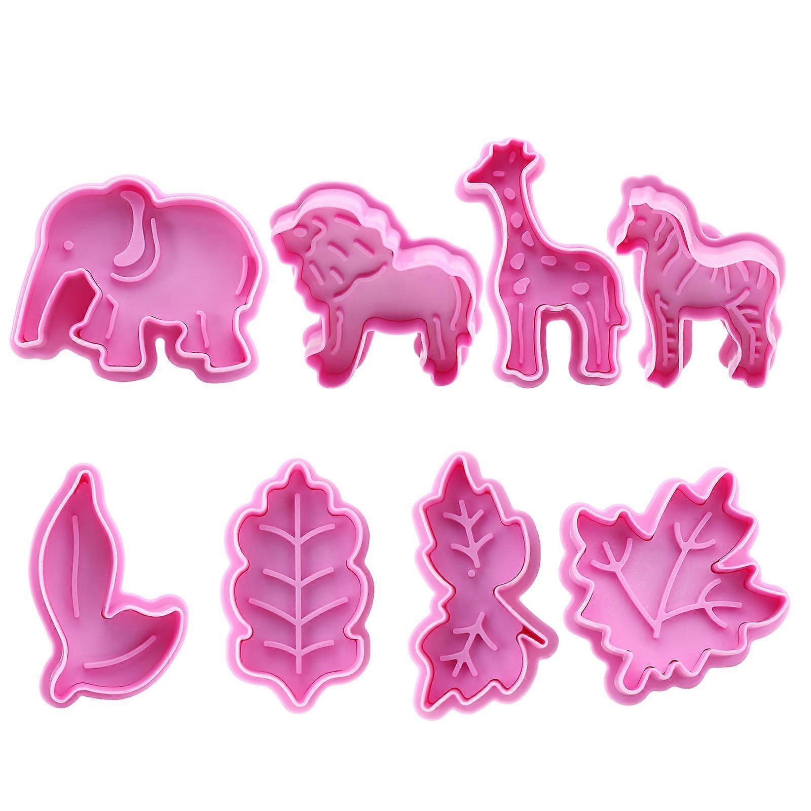 Cookie Molds 2Sets Biscuit Molds for Baking Use Cartoon Design Plastic