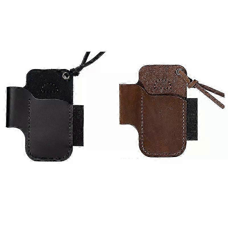 Handmade Leather Sheath Folding Knife Flashlight Holder EDC Tool