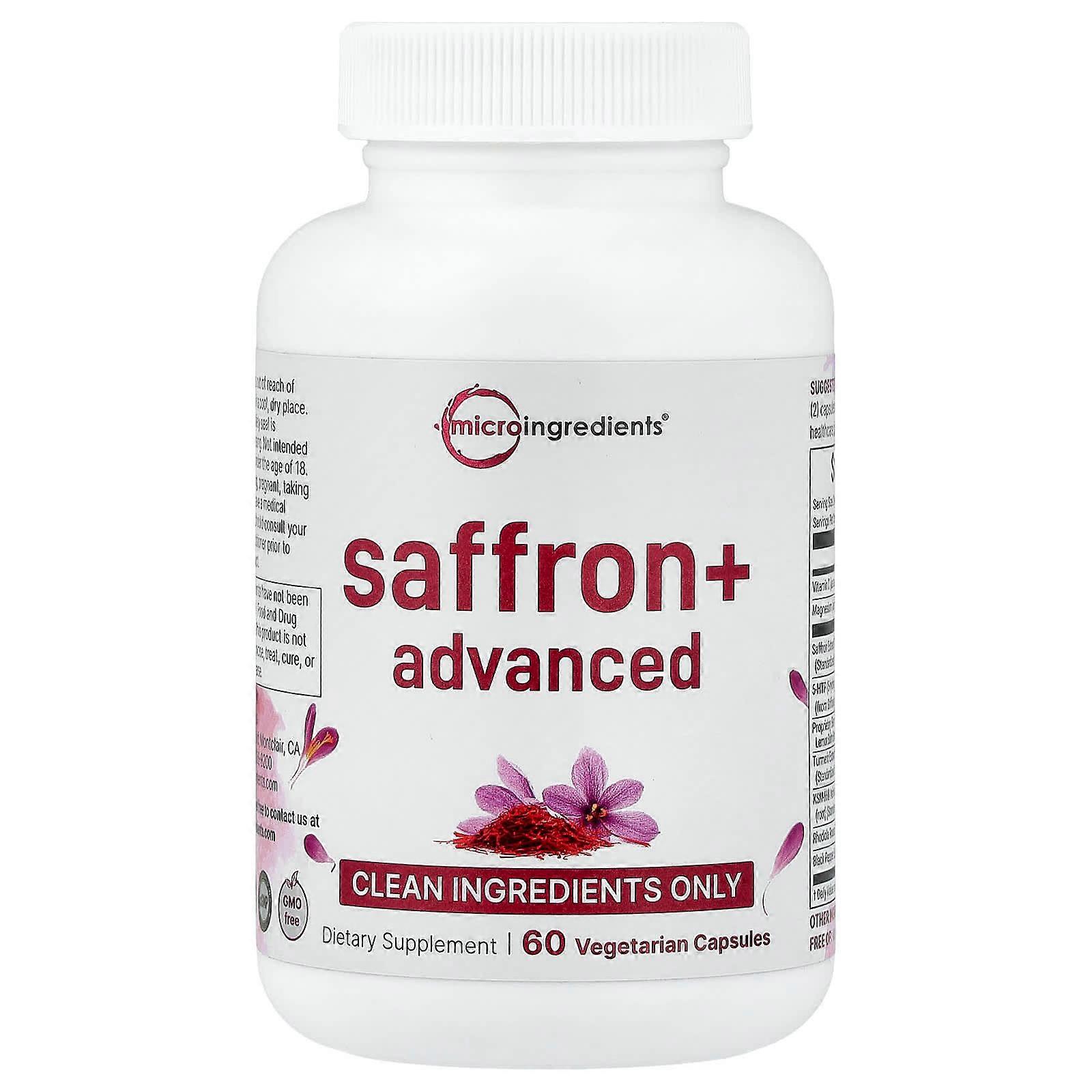 Micro Ingredients, Saffron+ Advanced, 60 Vegetarian Capsules