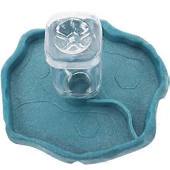 Automatic Water Feeder Dish for Pet Use Durable Sky-Blue Plastic