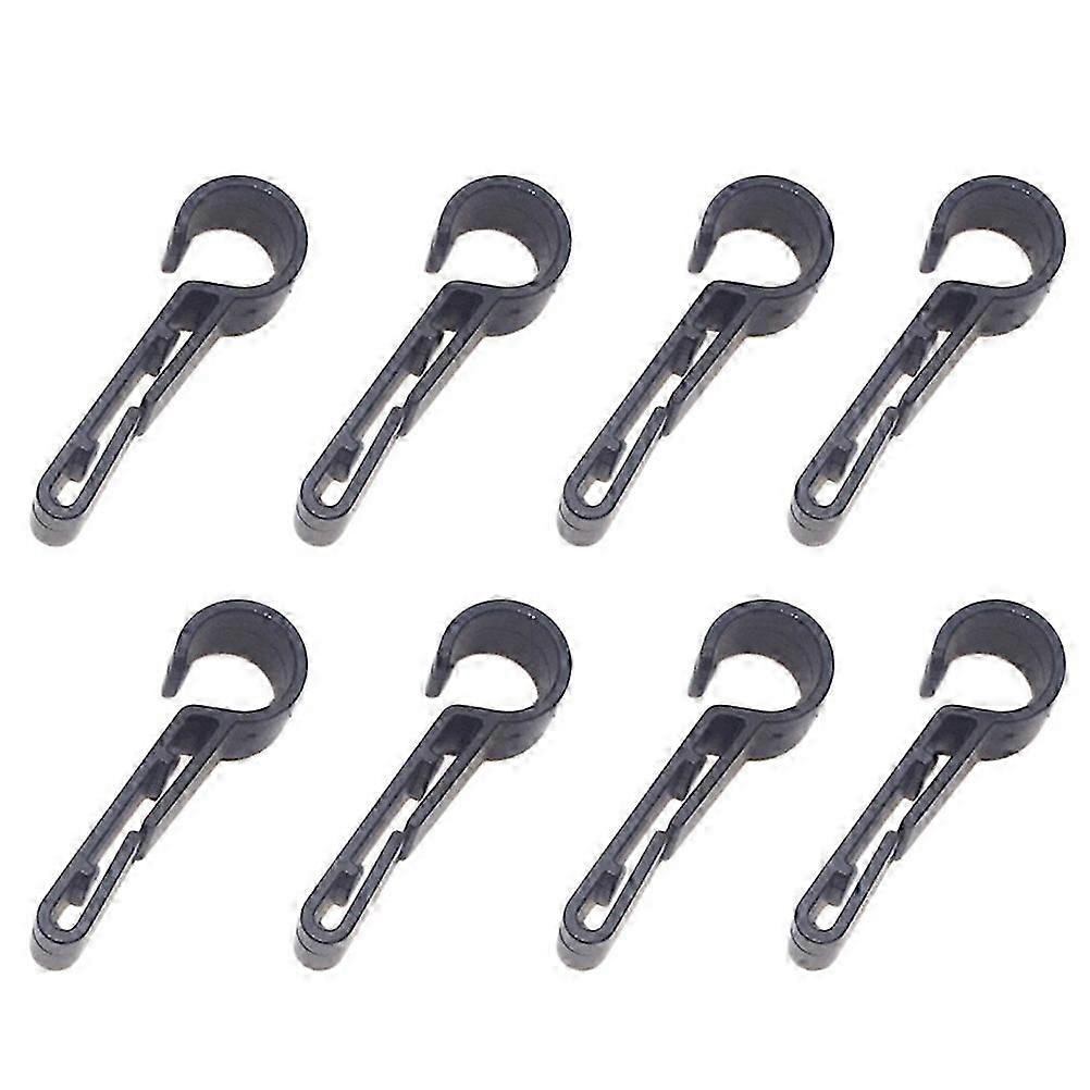 Stop Headlamp Clasp Fasteners Black 8Pcs Set