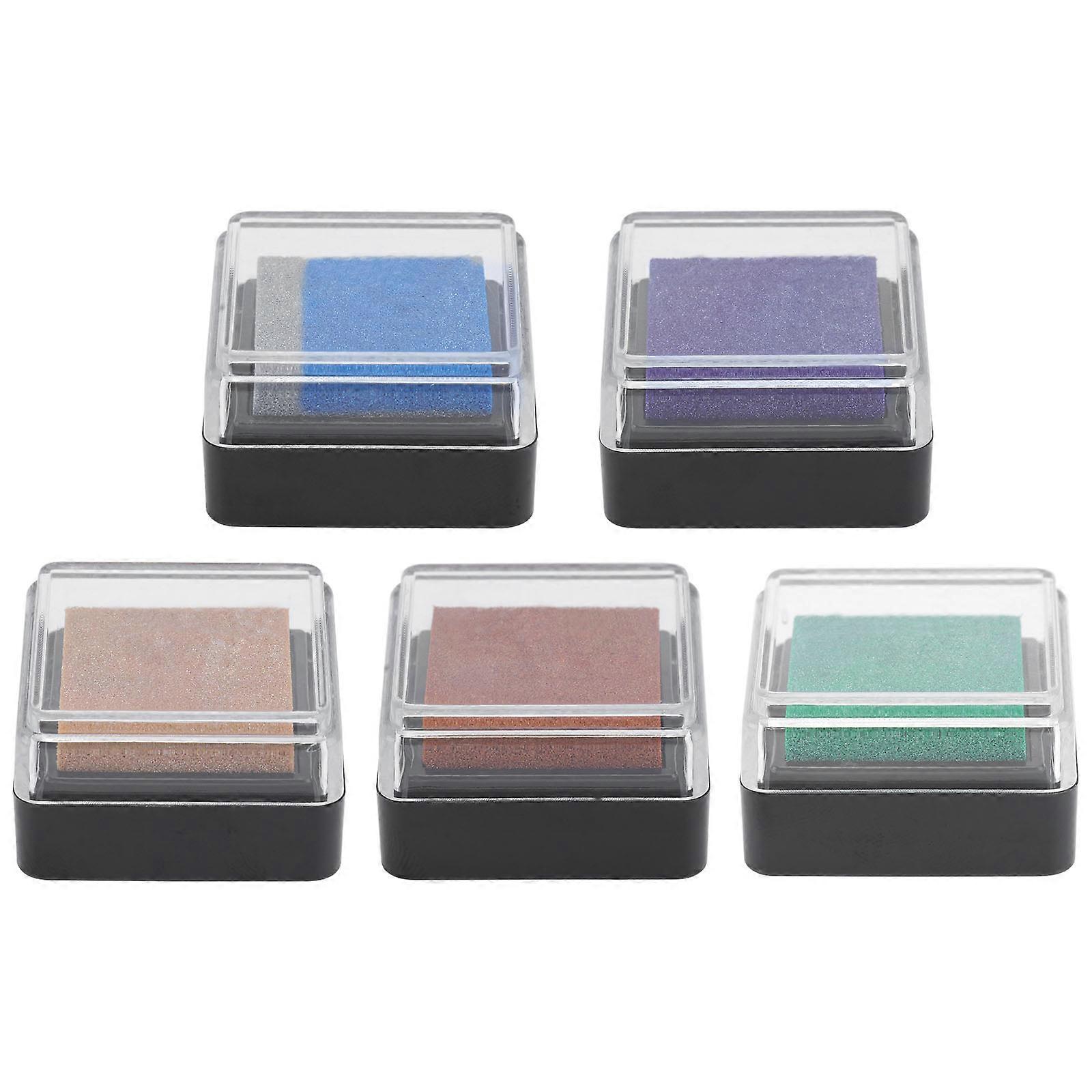 Mini Ink Pads for DIY Crafts Making 5Pcs Assorted Color Sponge Set
