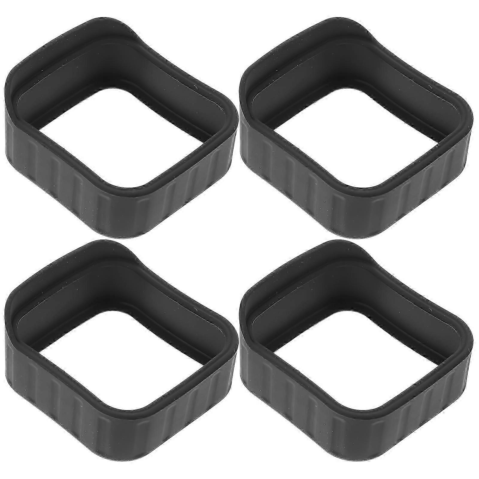 Black Silicone Camera Protective Cover for Weatherproof Use 4Pcs Set