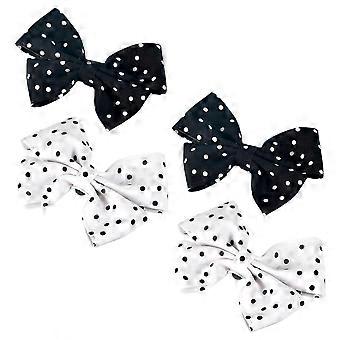 2 paar afneembare strikjes voor schoenen met stippenpatroon voor dames, ideaal als schoenaccessoire voor hoge hakken, bruiloften, feestjes en dagelijks gebruik.