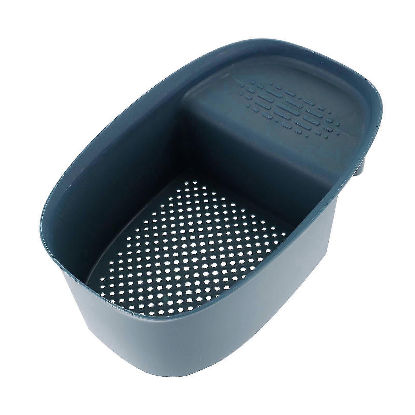 Blue Kitchen Sink Filter Storage Rack for Sponge Holder Use
