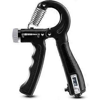Adjustable Hand Grip Strengthener 10-60kg with Counter, Forearm Muscle Trainer for Stress Relief, Exercise, Rehabilitation, Climbing, Sports