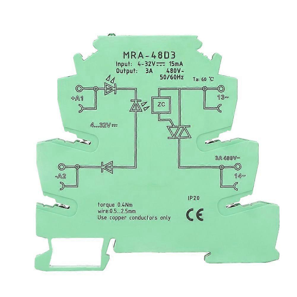 MRa 48D3 Ultra Thin 6.2mm AC Solid State Relay Module Input 4-32VDC
