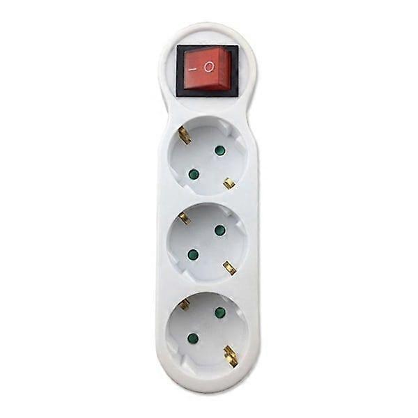 3-way socket adapter with switch, 3-way round multi-connector multi-socket distributor [MI]