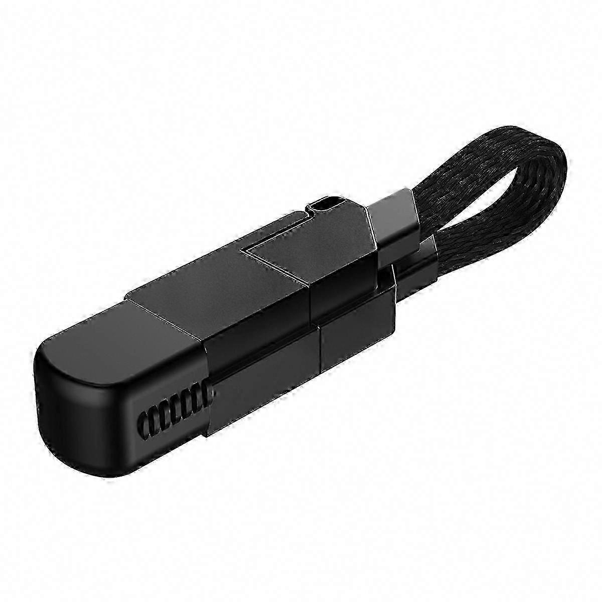 4-in-1 Multi-Function Fast Charging Cable with Keychain Supporting PD27W PD60W QC 18W and Data Transfer