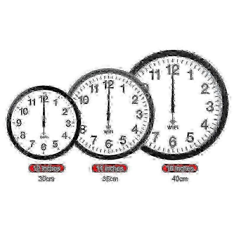 Automatic Time Adjusting WiFi Clock 12 Inch Silent Operation