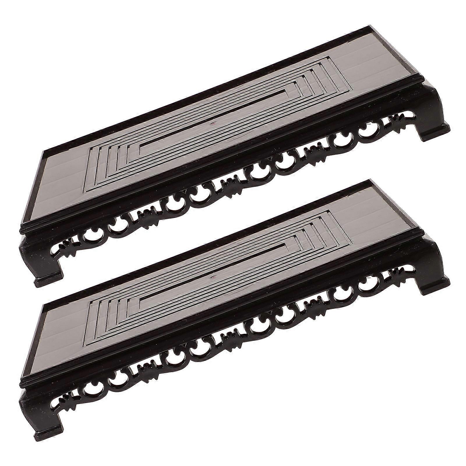 Long Rectangular Plant Stand Plastic Riser for Storage Use 2Pcs
