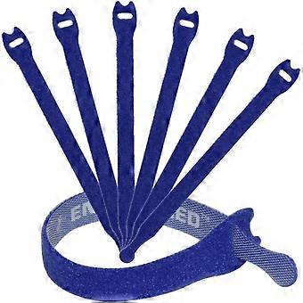 Attaches de câble réutilisables 1/2 « x 8 » pour la gestion et l’organisation des cordons - Pack de 30 Livré avec 2 sangles bonus (bleu)