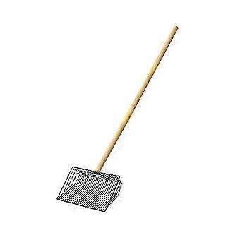 Metal Detachable Chicken Poop Scooper Chicken Coop Cleaning Sifting Shovel Garden Farm Waste Remover Tool with Long Handle 26-27