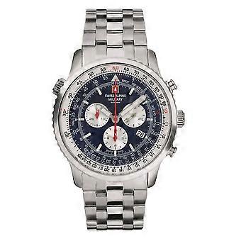 Swiss Alpine Military Men's Watch Chronograph Analog Quartz 7078.9135SAM Stainless Steel