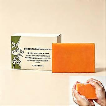 1/2/3pcsOdor-Control Persimmon Soap  Deep cleans and softens skin, suitable for both men and women