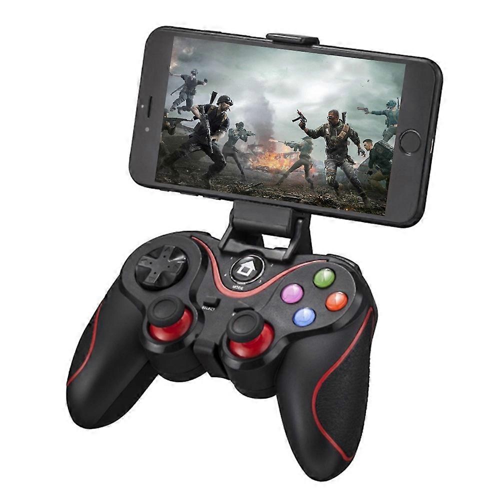 V8 Bluetooth-compatible Wireless Gamepad with Phone Holder for Android / iOS / PC / PS3 / TV Gaming Controller