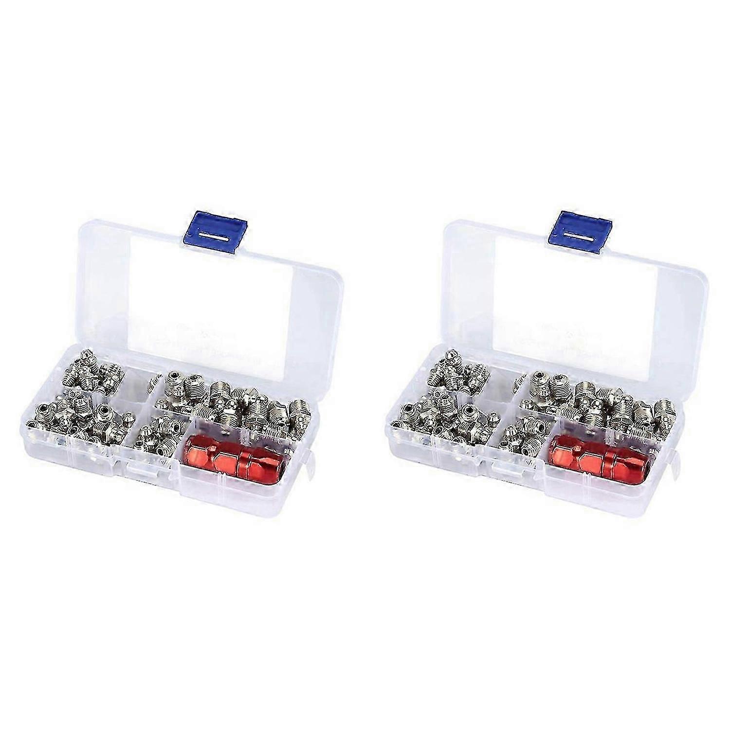 61Pcs/Set Grease Fitting Pack M6/M8/M10 Grease Nipple Fitting Kits