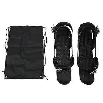 Mini scarpe da sci, scarpe da sci in miniatura, nere, taglia regolabile, attacco per snowboard da esterno, scarponi da sci compatibili con sentieri compatibili con Withest.