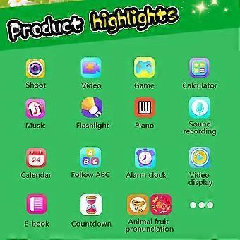 Kids Smart Phone with Dual Camera HD Touchscreen Music Player Early Learning Game Toy for Boys Girls