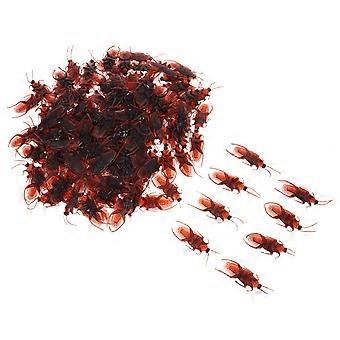 150stk Fake Roach Simulation Kakerlakker Prank Nyhed Plastic Kakerlak Bugs Se ægte ud til Halloween (brun)
