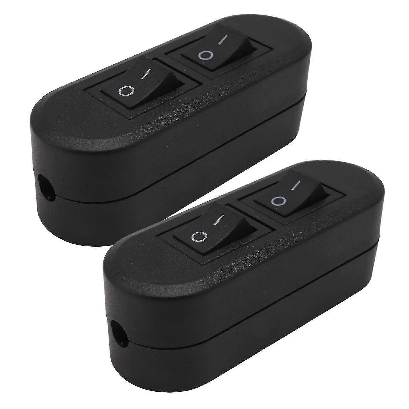 Embedded Wire Switch Black Duplex Switch Straight-Through Rocker Switch Suitable compatible with Dual-Control D