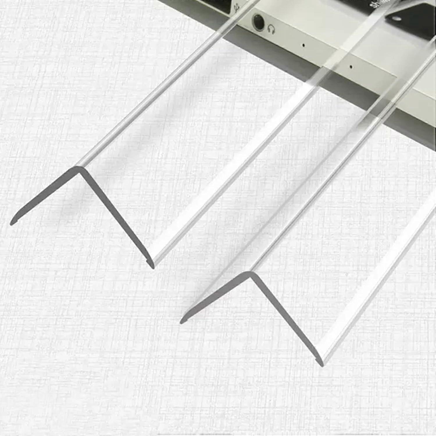 Wall Corner Protector, 2PCS Clear Corner Guard, Plastic Self-Adhesive Stair