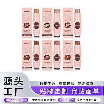 Multifunctionele dubbelzijdige blush stick, dagelijks draagbaar, contour blush, lichte make-up effect, dubbelzijdige stick, 7 g