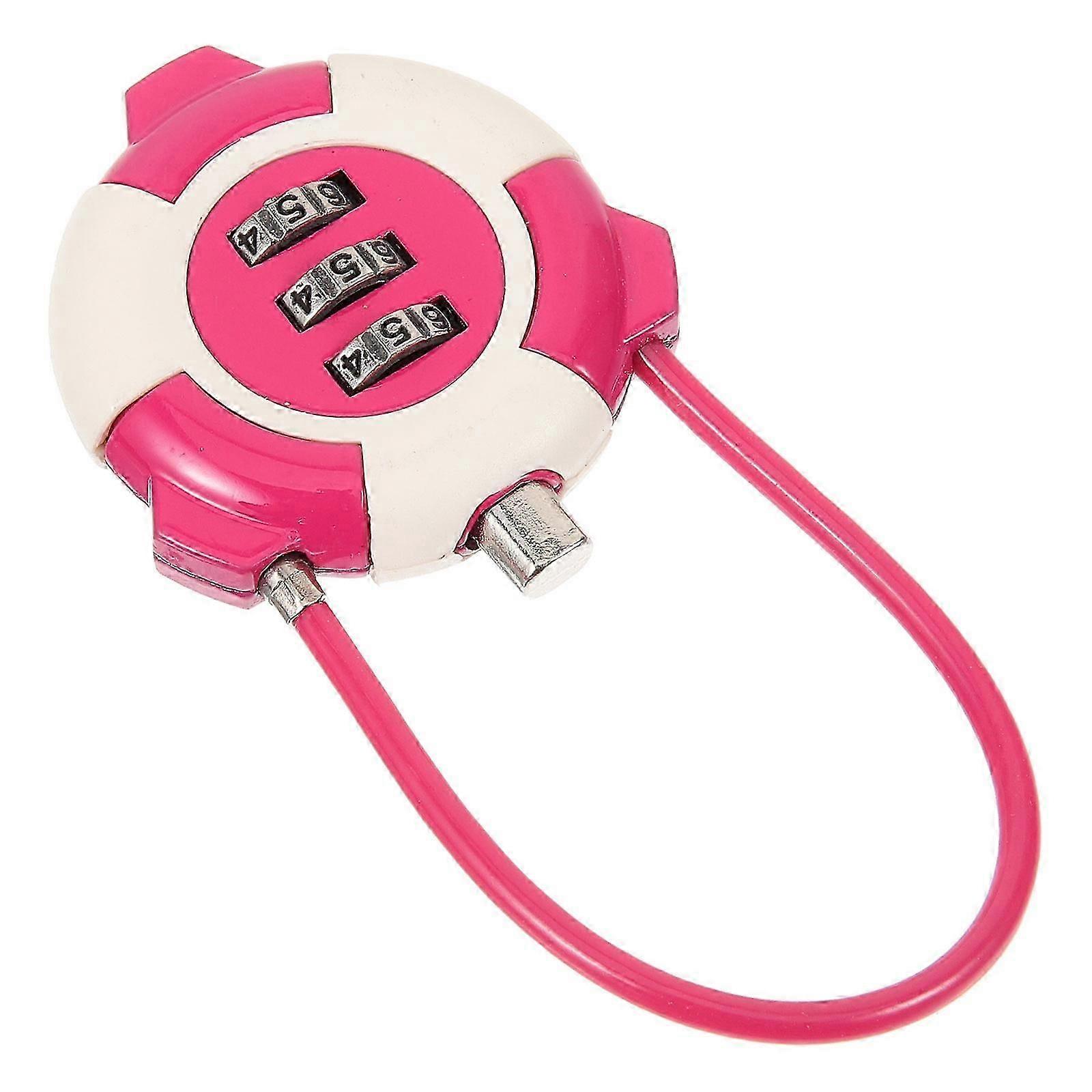 Password Lock Wire Lock Cable Combination Padlock for Locking Use 3-