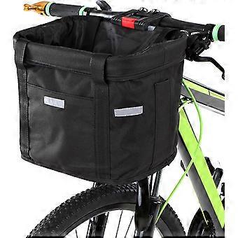 Bicycle Front Basket, Detachable Waterproof Bike Handlebar Basket Pet Carrier Bag