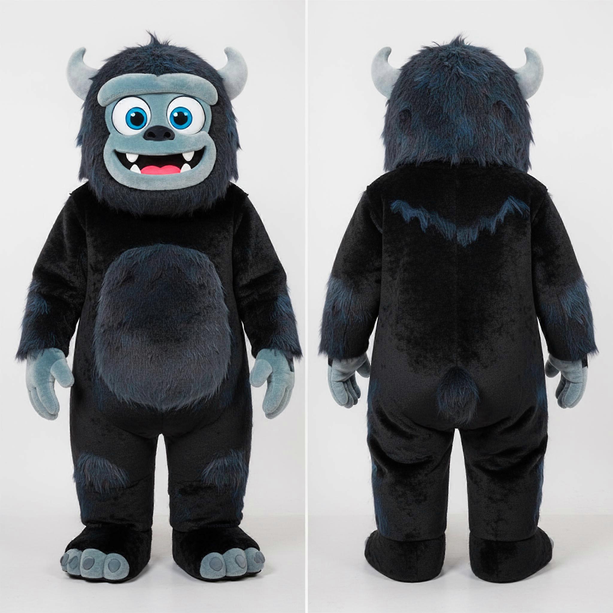 MASTICOT Ebony Black Rounded Yeti Mascot