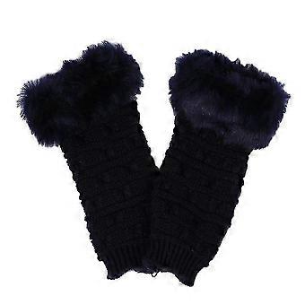 Womens Gloves Half Finger compatible with Winter Warmth Navy Color,New 2026