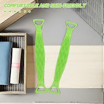 Back-Pulling Towel Long Silicone Exfoliating Belt for Bath 2Pcs