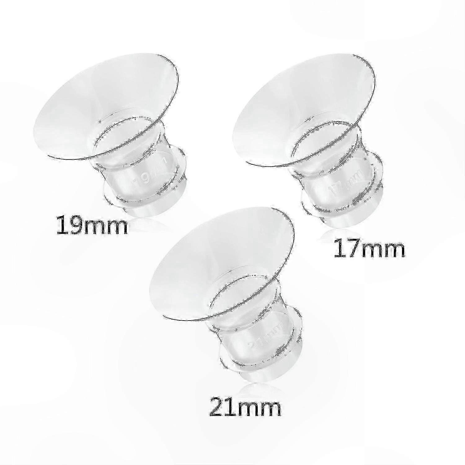 Flange Insert Compatible with Multiple Breast Pump Models, 17mm/19mm/21mm Size Options for Comfortable Pumping Experience