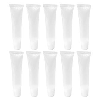 Transparent 15ml Refillable Lip Balm Containers, Angled Nozzle small Cosmetic Tubes precise Use Holder 8ml.