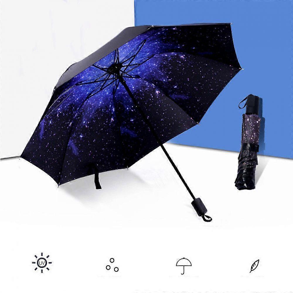 Compact Windproof Travel Umbrella with Double-Layer Canopy for Outdoor Use
