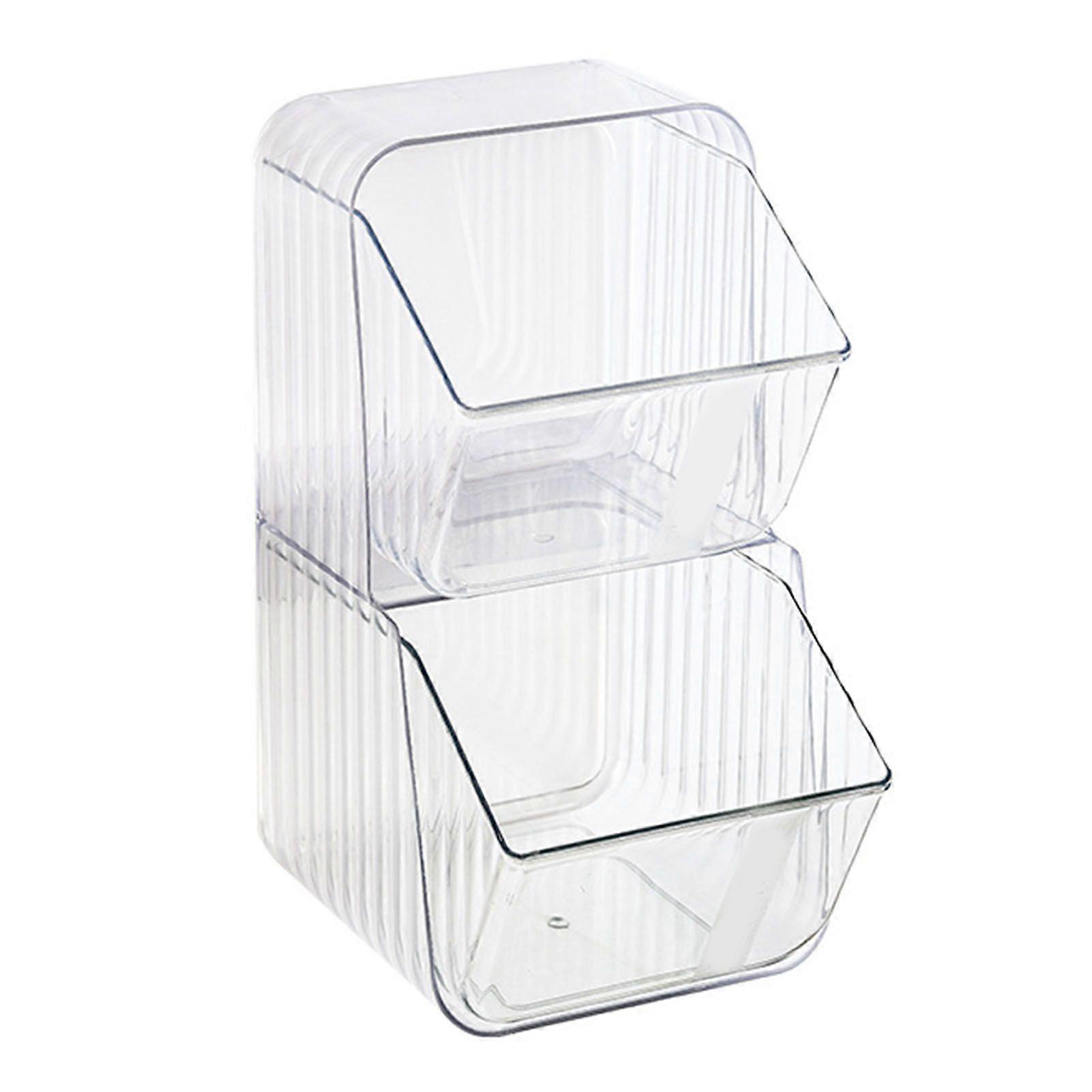 Versatile Space-Saving Refrigerator Organizer With Non-Slip Texture