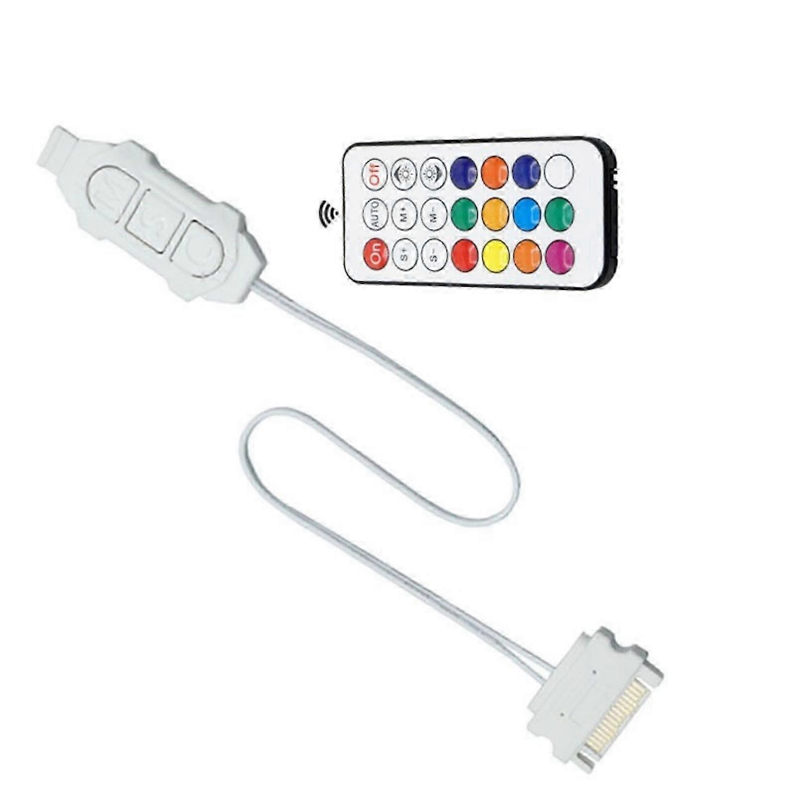 ARGB Synchronization Mini Controller Manual Adjustment White/Black 5V 3Pin Standard Connection Mini PC Component White