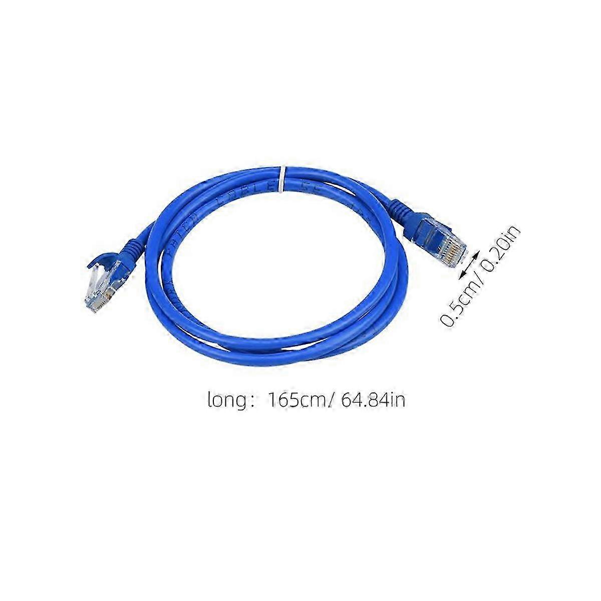 Long Practical Cord Cable Internet Network compatible with PC Modem Router (Blue)